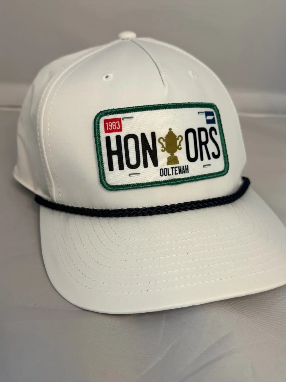 The Honors Course White Embroidered Patch Cap
